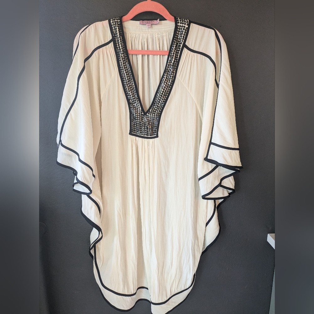 Calypso St Barth Halftan with Sequin Detail, Sz Small